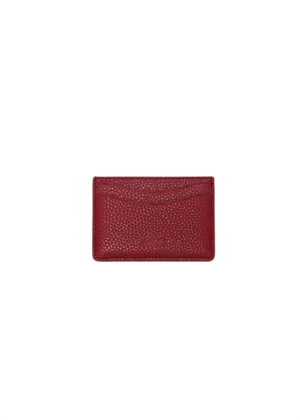 Card holder grained Gold Red Dahlia B3010044 Ganni 